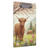 可愛いフローラ/春ハイランド牛 クリップボード (右)