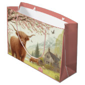 可愛いフローラ/春ハイランド牛 ラージペーパーバッグ (裏面アングル)