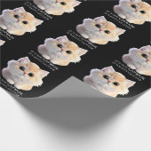 可愛いフワフワのオレンジと白い子猫 ラッピングペーパー (角)