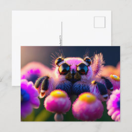 可愛いフワフワのクモ、ポストクロッシング ポストカード