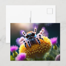 可愛いフワフワのクモ、ポストクロッシング ポストカード