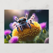 可愛いフワフワのクモ、ポストクロッシング ポストカード (正面)