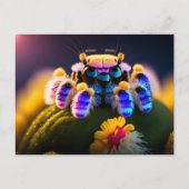 可愛いフワフワのクモ、ポストクロッシング ポストカード (正面)