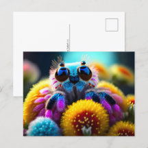 可愛いフワフワのクモ、ポストクロッシング