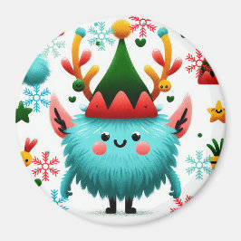 可愛いフワフワのクリスマスモンスターマグネット マグネット