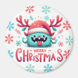 可愛いフワフワのクリスマスモンスターマグネット マグネット