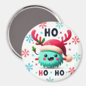 可愛いフワフワのクリスマスモンスターマグネット マグネット (正面/裏面)
