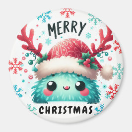 可愛いフワフワのクリスマスモンスターマグネット マグネット