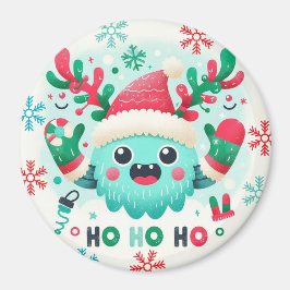 可愛いフワフワのクリスマスモンスターマグネット マグネット