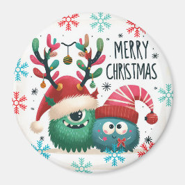 可愛いフワフワのクリスマスモンスターマグネット マグネット