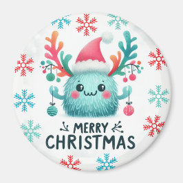 可愛いフワフワのクリスマスモンスターマグネット マグネット