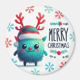 可愛いフワフワのクリスマスモンスターマグネット マグネット