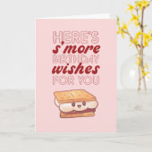 可愛いフードパンの誕生日への願いおもしろい! カード (黄色い花)