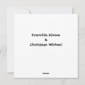 可愛いブおもしろいルフランスのドッグクリスマス シーズンカード (裏面)