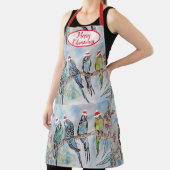 可愛いブジーブジーズ鳥のクリスマス エプロン (インサイチュ)