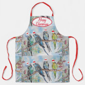 可愛いブジーブジーズ鳥のクリスマス エプロン (正面)