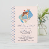 可愛いブラウンウォーターカラーディアベビーシャワー 招待状 (スタンド正面)