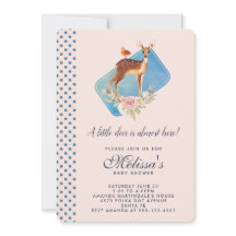 可愛いブラウンウォーターカラーディアベビーシャワー