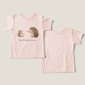 可愛いブラウンクリームハリネズミ最高のの友達 (デザイン正面&裏面)