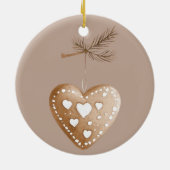 可愛いブラウンクリームハリネズミ最高のの友達 セラミックオーナメント (裏面)