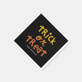 可愛いブラックオレンジのハローウィンパーティ スタンダードカクテルナプキン (角)