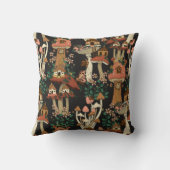 可愛いブラックコテージコアフローラキノコ型 クッション (裏面)