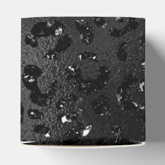 可愛いブラックチートヒョウ皮プリント動物 フェイバーボックス (上部)