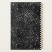 可愛いブラックチートヒョウ皮プリント動物 プランナー手帳 (裏面)