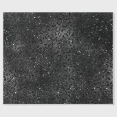 可愛いブラックチートヒョウ皮プリント動物 ラッピングペーパー (フラット)