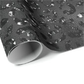 可愛いブラックチートヒョウ皮プリント動物 ラッピングペーパー (ロールコーナー)