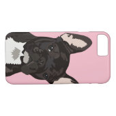 可愛いブラックブリンドルブフランスのルドッグペット Case-Mate iPhoneケース (裏面(横))