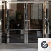 可愛いブラックマスク要件ビジネスへようこそ ウィンドウサイン (オフィスドア)