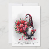 可愛いブラック格言とレッドローゼスバレンタインデー シーズンカード (正面)