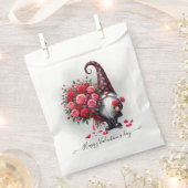 可愛いブラック格言とレッドローゼスバレンタインデー フェイバーバッグ (クリップ留めされた状態)