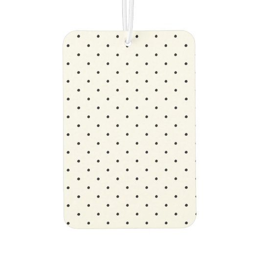 可愛いブラック水玉模様パターエレガントンスタイリッシュシック カーエアーフレッシュナー (裏面)