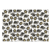 可愛いブラック&金ゴールドクリスマスパターンs