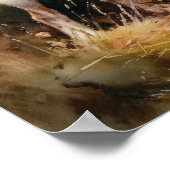 可愛いブリタニー犬アートプリントポスター ポスター (角)