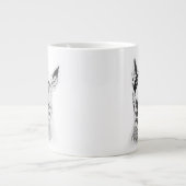 可愛いブルテリア犬アート ジャンボコーヒーマグカップ (正面)