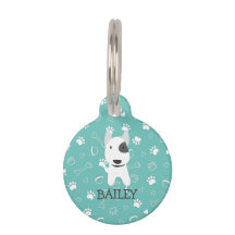 可愛いブルテリア犬カスタマイズ可能な名前