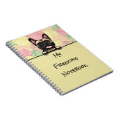 可愛いブルドッグフランスのノートをのぞく ノートブック (右側)