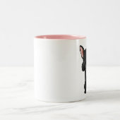 可愛いブルドッグフランスのマグをダビング ツートーンマグカップ (中央)