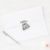 可愛いブルドッグ子犬 – 私は私のブルドッグママパパ ラウンドシール (封筒)