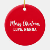 可愛いブルネットガールソフトボール選手クリスマス セラミックオーナメント (裏面)