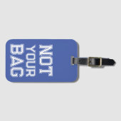 可愛いブルーお客様のバッグおもしろいラゲッジタグ ラゲッジタグ (正面横)