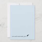 可愛いブルーが私の花嫁招待状 招待状 (裏面)