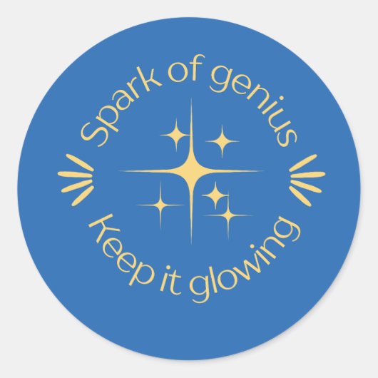 可愛いブルーきらめくダイヤモンド先生報酬 ラウンドシール (正面)