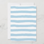 可愛いブルーのクマナースをマスクに – 感謝 招待状 (裏面)