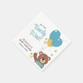 可愛いブルーの男の赤ちゃん スタンダードカクテルナプキン (角)