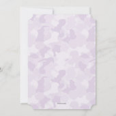 可愛いブルーまたはピンクのフットプリント性別リビール招待状 招待状 (裏面)