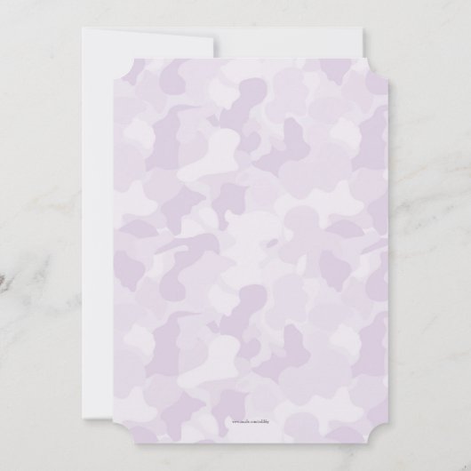 可愛いブルーまたはピンクのフットプリント性別リビール招待状 招待状 (裏面)